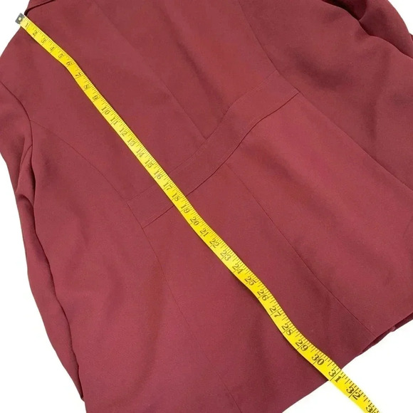 Maggie Barnes Vintage Long Sleeve Button Down Shirt Jacket Size 20W Burgundy - Picture 15 of 16